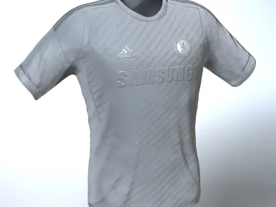 Chelsea FC Home Soccer Jersey Suit 3D model