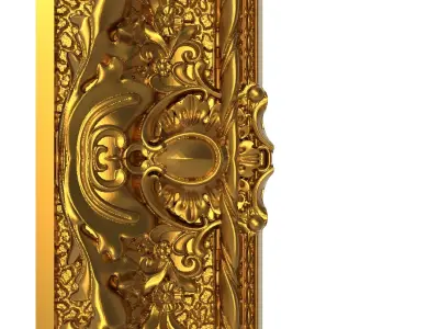 Carved Picture Frame 3D model 4
