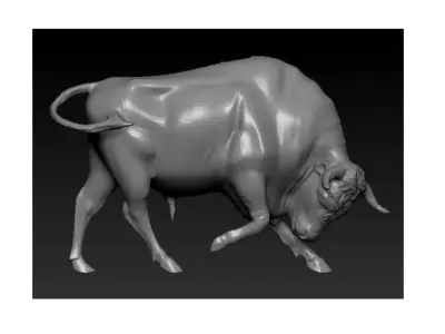 Kadikoy Bull  red bull 3D Symbol of Power and Strength  3D print model
