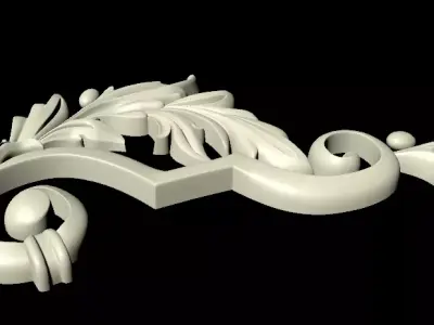 Central decor ornament for furniture 3D model 308
