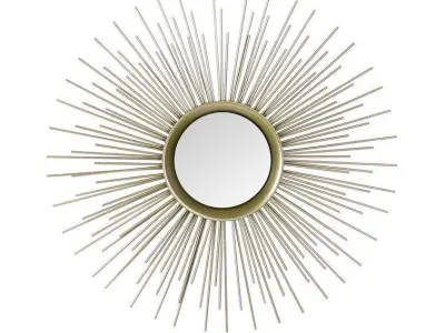 Sunburst Metal Wall Mirror 3D model