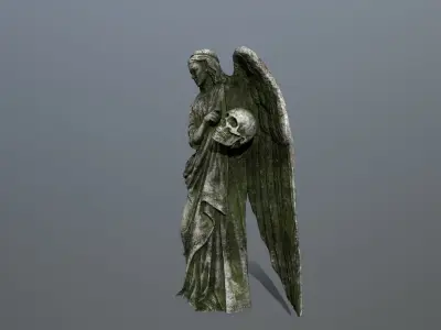Angel Statue 3 Low-poly 3D model