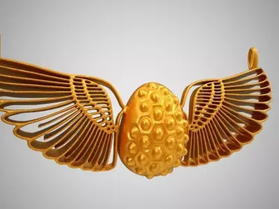 Wing Egg Necklace 3D print model