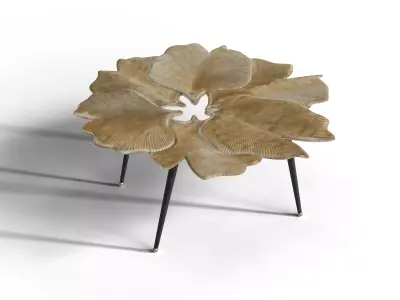 Luxury Leaf Accent Table 3D Model  3D model