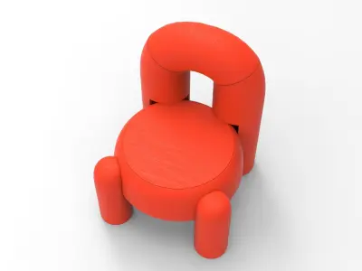 Brando Armchair Low-poly 3D model