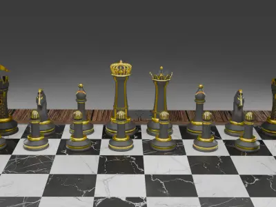 Modern Luxury Chess  3D model