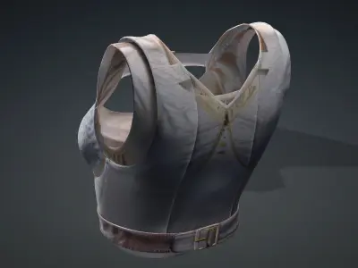 Detailed white top PBR 4k Low-poly 3D model