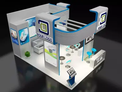 Booth Exhibition Stand a314b 3D model