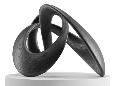 Abstract sculpture Mobius 3D model