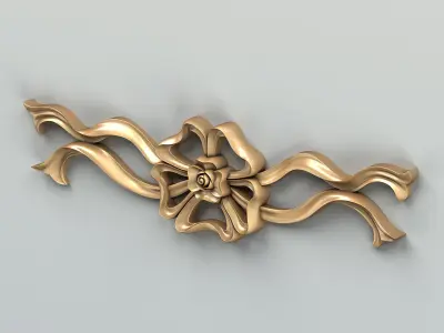 Carved decor horizontal 031 3D model