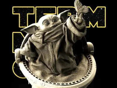 GROGU SCULPTURE - TESTED AND READY FOR 3D PRINTING Free 3D print model