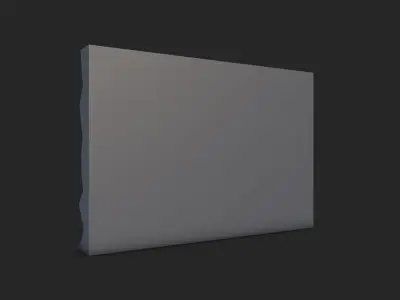 Distressed Stone Wall Asset 3D model