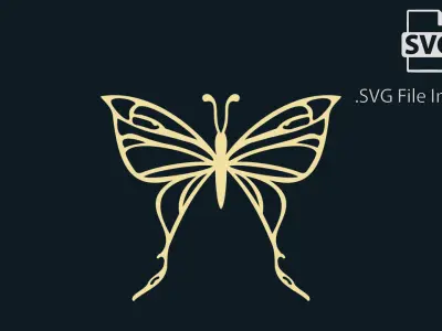 Butterfly Stylized Pendant Amulet Necklace Design 3D print model