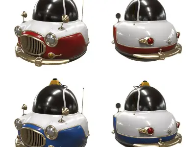 Stylized car 3d model Low-poly 3D model