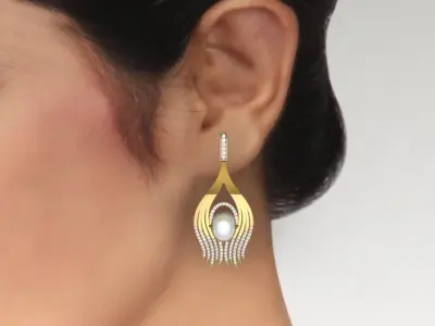 LUXURY MICROSETTING DIAMOND EARRINGS 3D print model buy