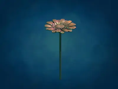 Daisy Gerbera Flower 3D print model