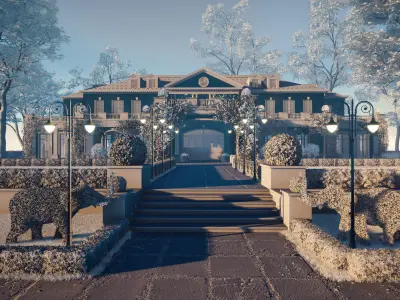 Exterior Villa Scene  3D model