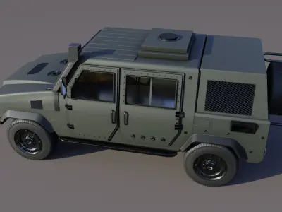 Car Jeep Low-poly 3D model