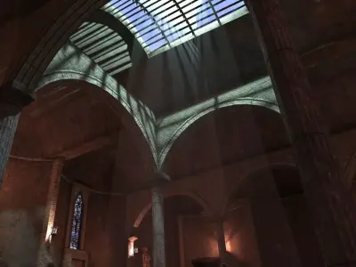 Ancient Temple Low-poly 3D model