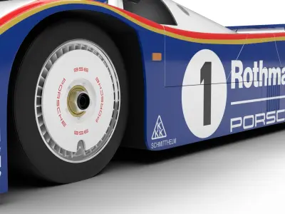 Porsche 956 Group C 1982 Rothmans Racing 3d model  3D model