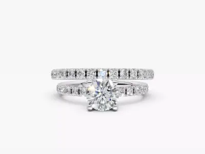 zjk r013 couple ring hidden halo ring  3D print model