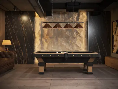 Interior design mans cave 3D model