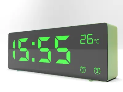 CLOCK BLUEGREEN GREEN Low-poly 3D model