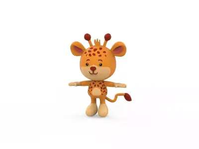 Character004 Deer Animal Low-poly 3D model