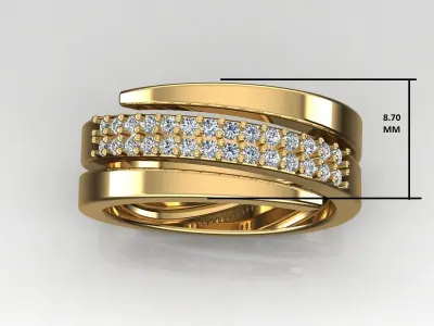 Band Ring 3D print model 76