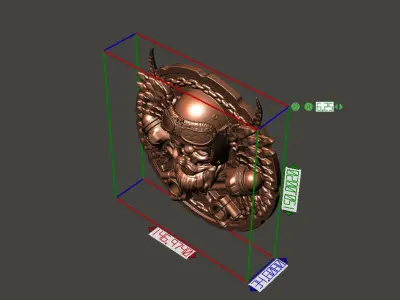 Biker skull vol3 wall home decor 3D print model