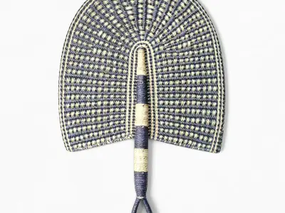 African Handwoven Fan 3 3D model