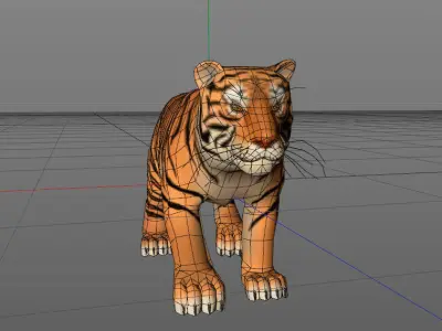 Tiger Low-poly 3D model shop
