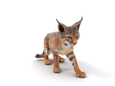 Elegant Lynx Cat model pack Low-poly 3D model