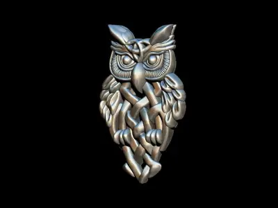 Owl ornaments pendant 3D print model