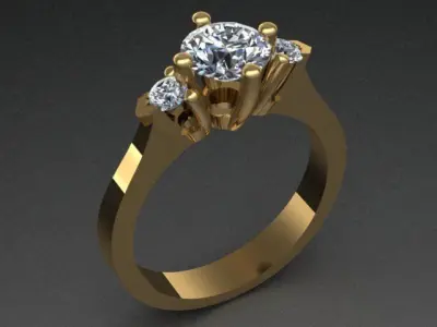Luxury Engagement Diamond Ring 3D print model purchase