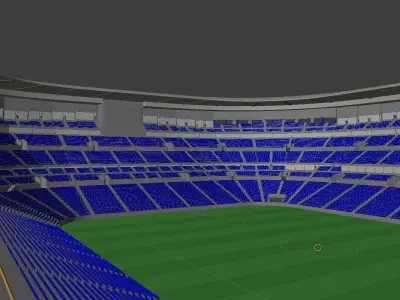 Soccer stadium Low-poly 3D model 56