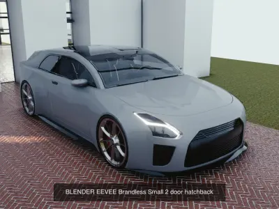 BLENDER EEVEE Brandless 20 car collection volume 4 3D Model Pack