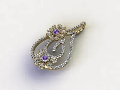 lovely pendant look like flower cad file 3D model