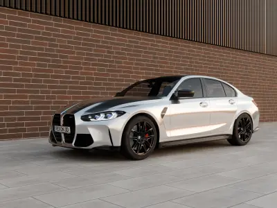 Automotive Industrial Brick 3D Scene - Render Backdrop 3D model