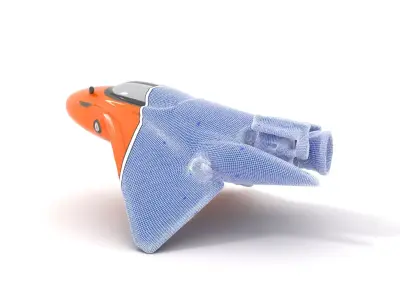 Sleek Orange Spacecraft model pack Low-poly 3D model