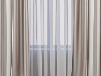 Set 53 Curtains 3D model