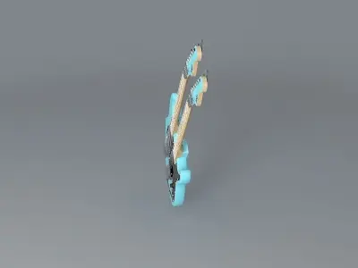 ESP Doubleneck strat guitar Free 3D model
