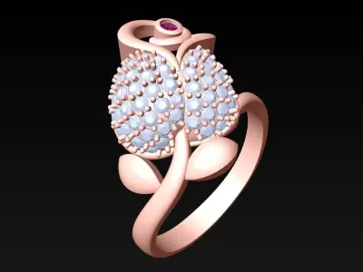 Rose Rings - Womens Rings - N3357 3D print model
