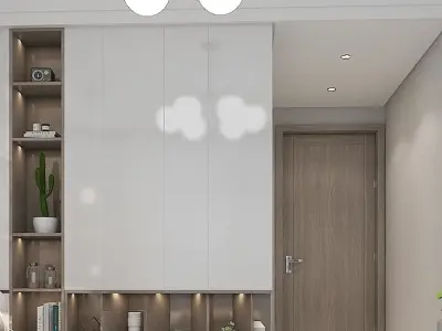 Home Modern bedroom decoration villa 3D model