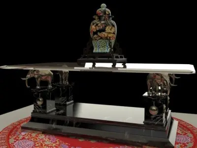 Chinese coffee table  3D model get