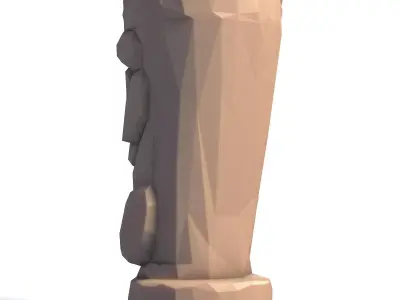 Tiki Totem Stylized Tribal Sculpture for 3D Printing 4 3D print model
