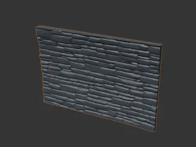 Rustic Schist Wall Modular Asset 3D model