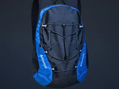 backpack Low-poly 3D model 4