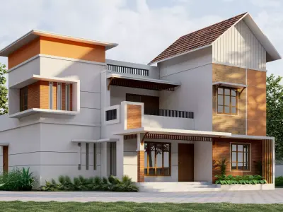 semi contemporary design house 3D model