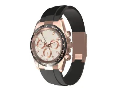 Rolex Cosmograph Daytona Pink Gold - Ivory Dial Low-poly 3D model